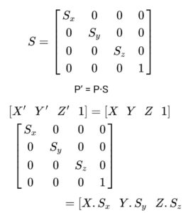 3d scaling matrix in hindi