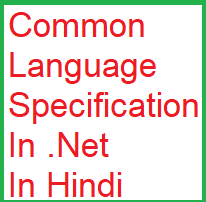common language specification CLS in Hindi - .net framework