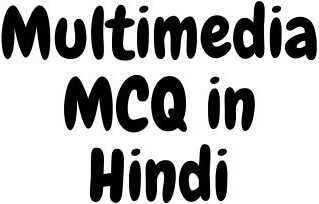 Multimedia MCQ in Hindi 