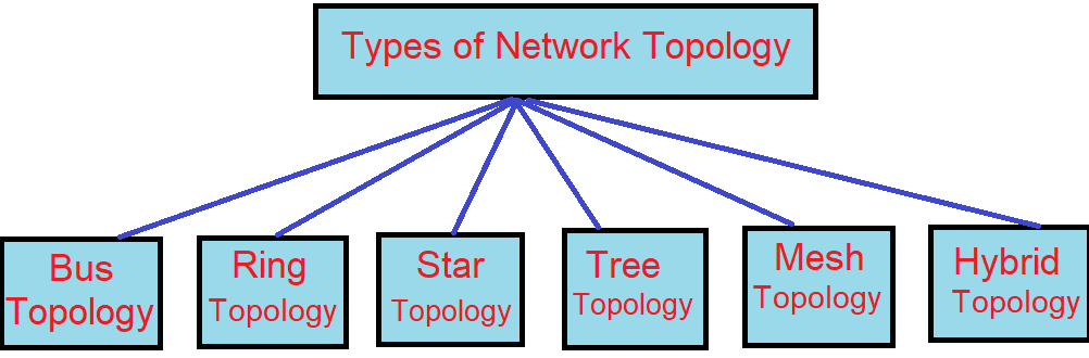 types of network topology in Hindi