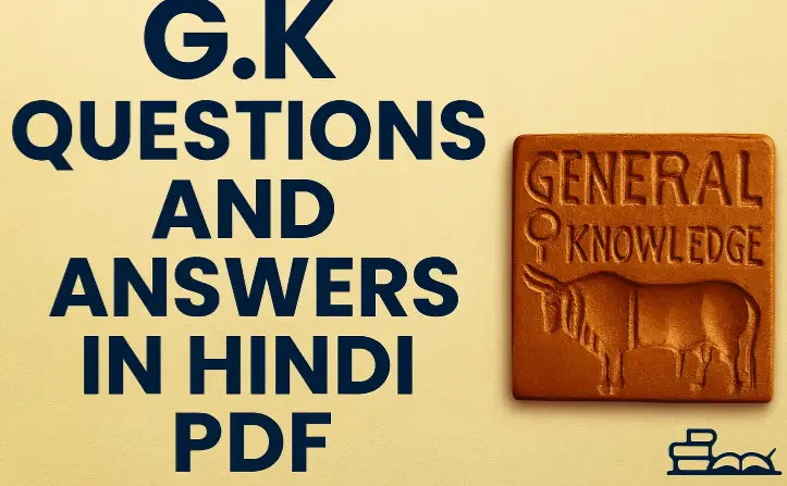 G.K Questions and Answers in Hindi PDF
